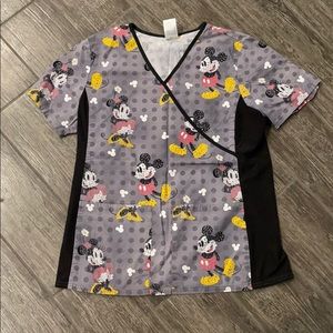 Mickey and Minnie Mouse Scrub Top